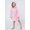 Халат махровый для девочки, рост 110-116 см, цвет розовый