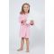 Халат махровый для девочки, рост 110-116 см, цвет розовый