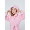 Халат махровый для девочки, рост 110-116 см, цвет розовый