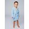 Халат махровый для мальчика, рост 110-116 см, цвет голубой