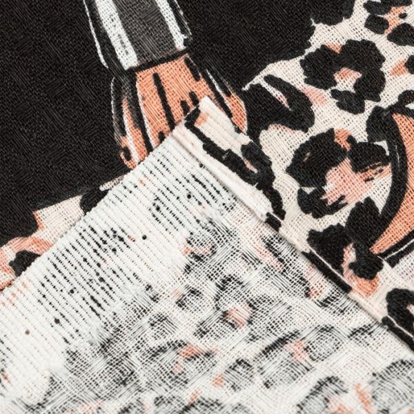Набор для сауны Этель "Леопард" парео с бантиком+полотенце 80х150 см+повязка,100% хл