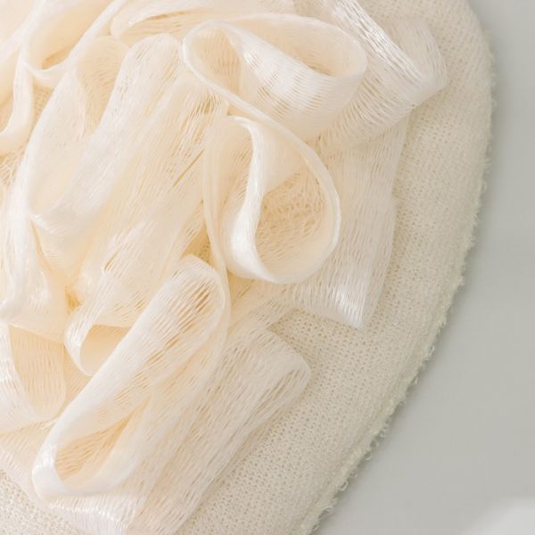 Мочалка-варежка для тела массажная со скрабером Доляна «Афродита», 19?21 см, цвет серый