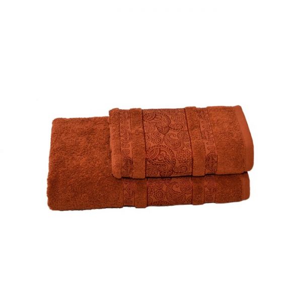Полотенце махровое Бодринг 70х140 +/- 2 см, коричневый, хлопок 100%, 430 г/м2
