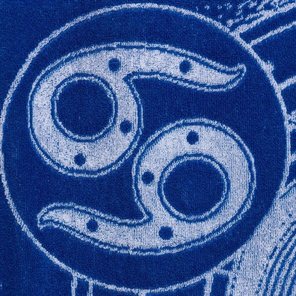 Полотенце махровое Этель "Знаки зодиака: Рак" синий, 67х130 см, 100% хлопок, 420гр/м2
