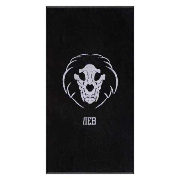 Полотенце махровое Этель "Знаки зодиака: Лев" чёрный, 67х130 см, 420 гр/м2, 100% хлопок