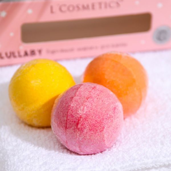 Набор бурлящих шариков “LULLABY” (розовый), 55г*3шт