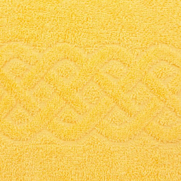 Полотенце махровое жаккард банное Plait, размер 70х130 см, 350 г/м2, цвет жёлтый
