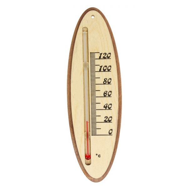 Термометр для бани жидкостный, фанера (овал)