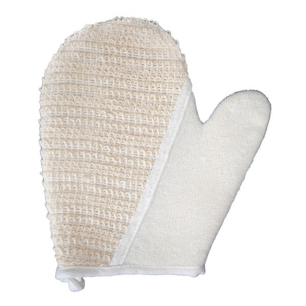 Мочалка Beauty Format натуральная рукавица, крапива + хлопок