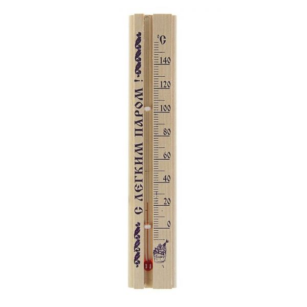 Деревянный термометр для бани Классика, спиртовой, малый,