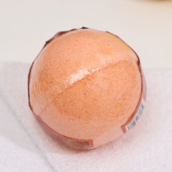 Бомбочка для ванн с шиммером Happy "Блестящий восторг" 130 г (оранжевый)