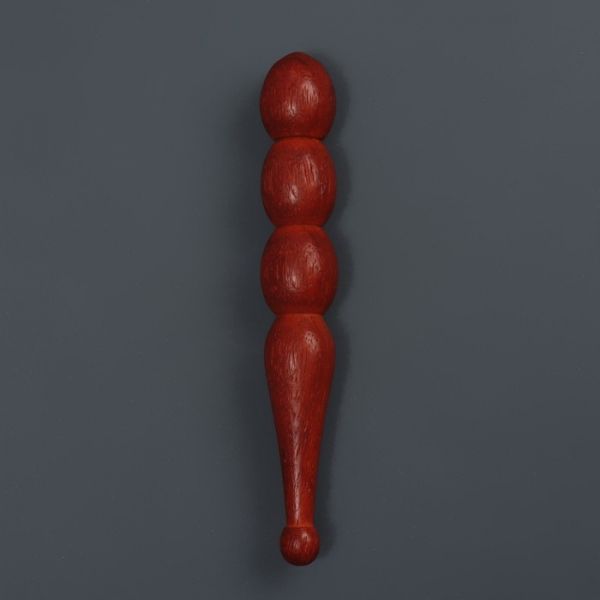 Массажёр «Кегля», деревянный, универсальный, 15,5 х 2,5 см, цвет «красное дерево»