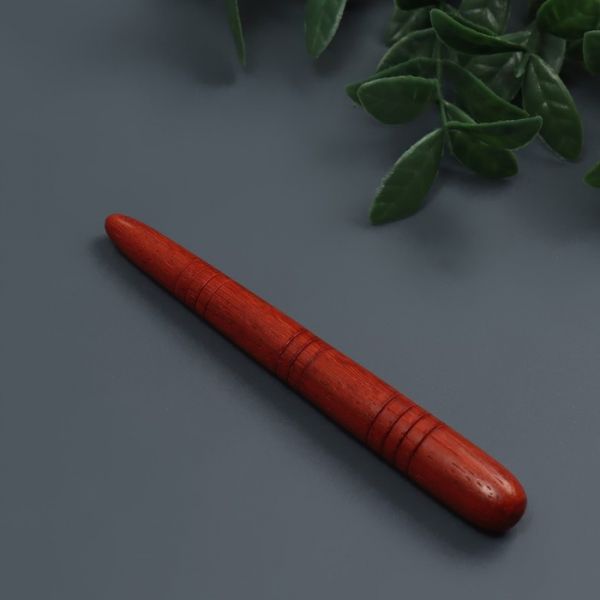 Массажёр «Скалка», деревянный, универсальный, 13,7 х 1,5 см, цвет «красное дерево»