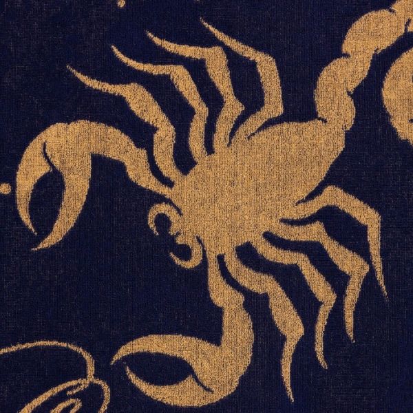 Полотенце махровое Этель "Знаки зодиака: Скорпион" фиолетовый, 67х130 см, 100% хлопок, 420гр/м2