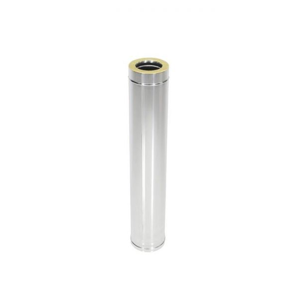 Труба термо, L=1000 мм, нержавеющая сталь AISI 304, толщина 0.8 мм, d=180 х 280 мм, с хомутом