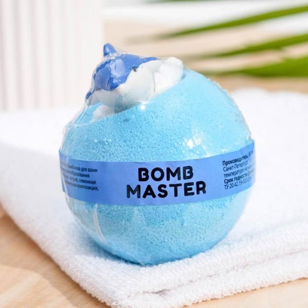 Бомбочка для ванн Bomb Master «Дельфин» синий, 135 г