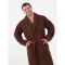 Халат мужской махровый с шалькой, размер 44-46, цвет шоколадный