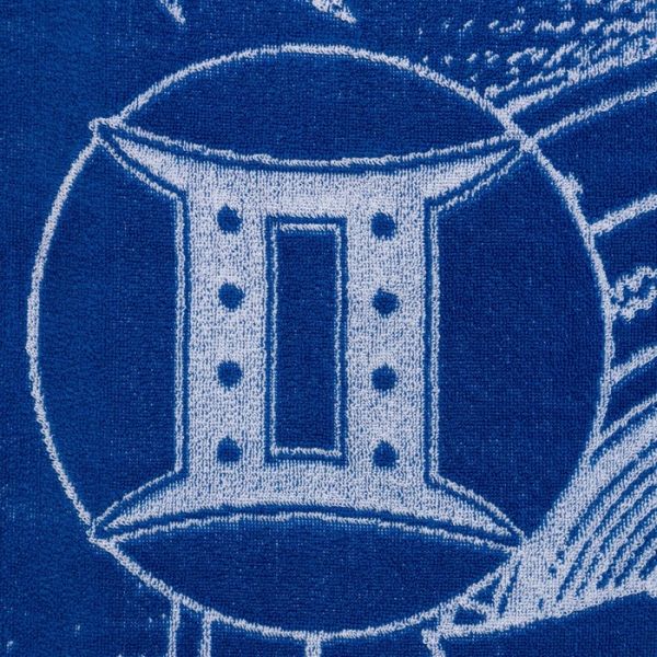 Полотенце махровое Этель "Знаки зодиака: Близнецы" синий, 67х130 см, 100% хлопок, 420гр/м2