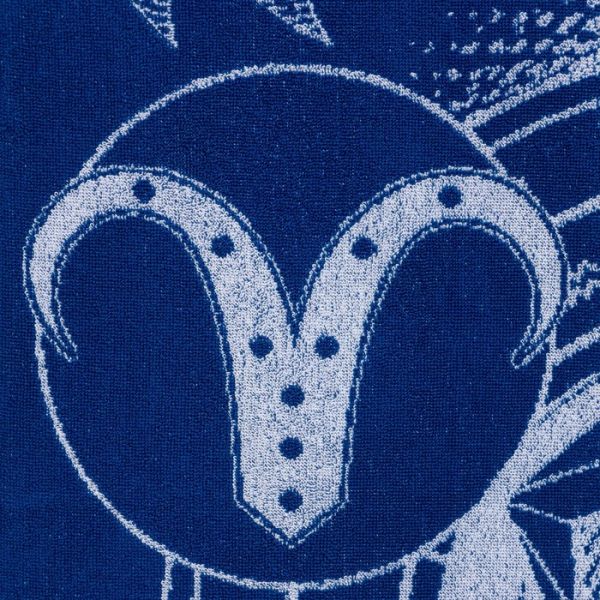 Полотенце махровое Этель "Знаки зодиака: Овен" синий, 67х130 см, 100% хлопок, 420гр/м2