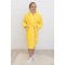 Халат детский вафельный, рост 158 см, цвет лимонный