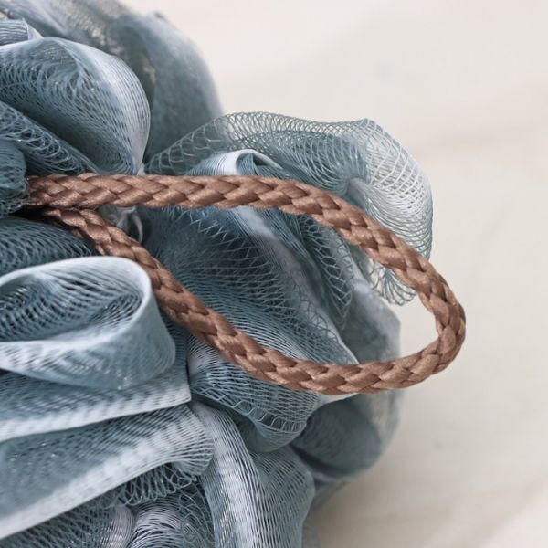 Мочалка для тела Доляна «Градиент», 40 гр, цвет серый