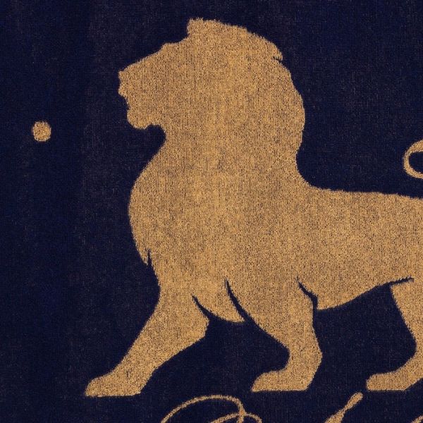 Полотенце махровое Этель "Знаки зодиака: Лев" фиолетовый, 67х130 см, 100% хлопок, 420гр/м2