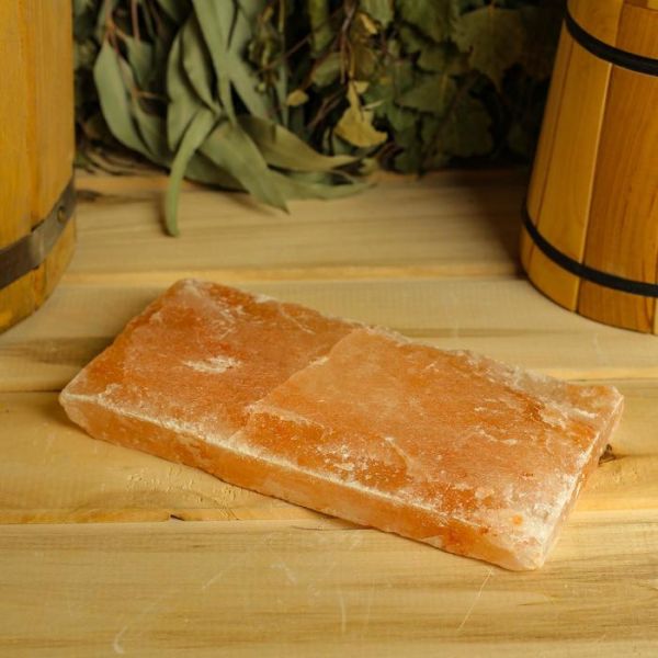 Плитка из гималайской соли натуральная, 20х10х2,5, "Добропаровъ"