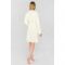 Халат махровый с кружевом Этель женский размер 40-42, молочный 340 г/м2, 100% хлопок