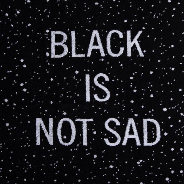 Полотенце махровое Этель ЧБ «Black is not sad», пестроткань, 70х130 см
