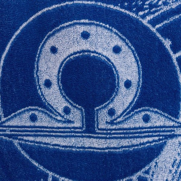 Полотенце махровое Этель "Знаки зодиака: Весы" синий, 67х130 см, 100% хлопок, 420гр/м2