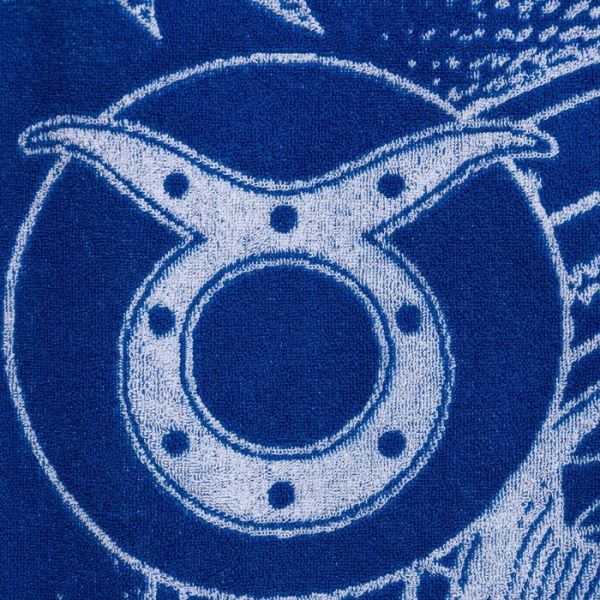 Полотенце махровое Этель "Знаки зодиака: Телец" синий, 67х130 см, 100% хлопок, 420гр/м2