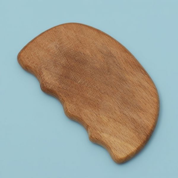 Массажёр Гуаша «Волна», 9 х 5,5 см, деревянный
