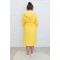 Халат для девочки, рост 146 см, лимонный, вафля