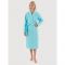 Халат вафельный голубой, размер 44-46