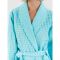 Халат вафельный голубой, размер 44-46