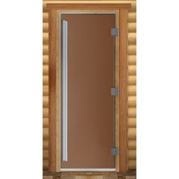 Дверь «Престиж», размер коробки 180 х 60 см, левая, цвет бронза матовая