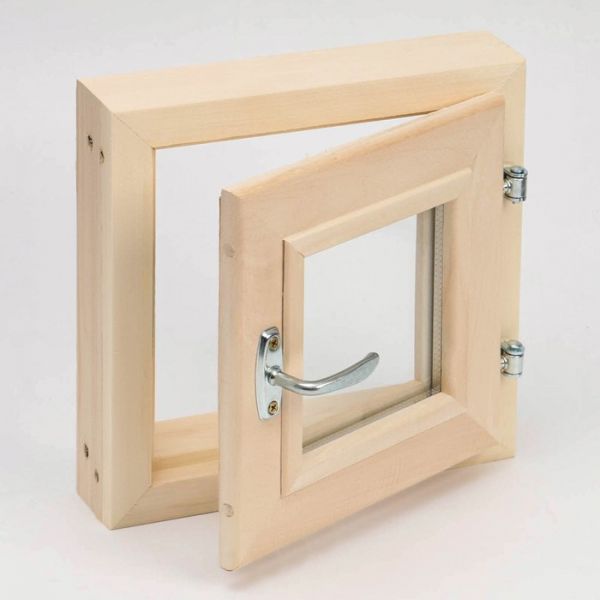 Окно - форточка 30х30 см прозрачный стеклопакет ЛИПА