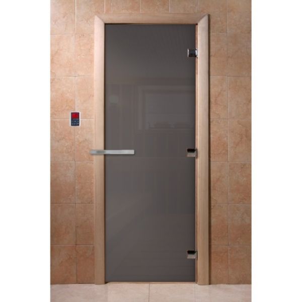 Дверь для бани и сауны «Графит», размер коробки 200 ? 80 см, стекло 8 мм