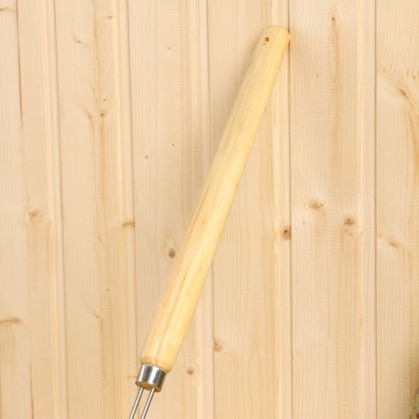 Ковш для бани из нержавеющей стали, 0.7л, 58 см, с деревянной ручкой