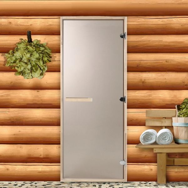 Дверь для бани и сауны "Классика", бронза, размер коробки 200 х 80 см, 6мм