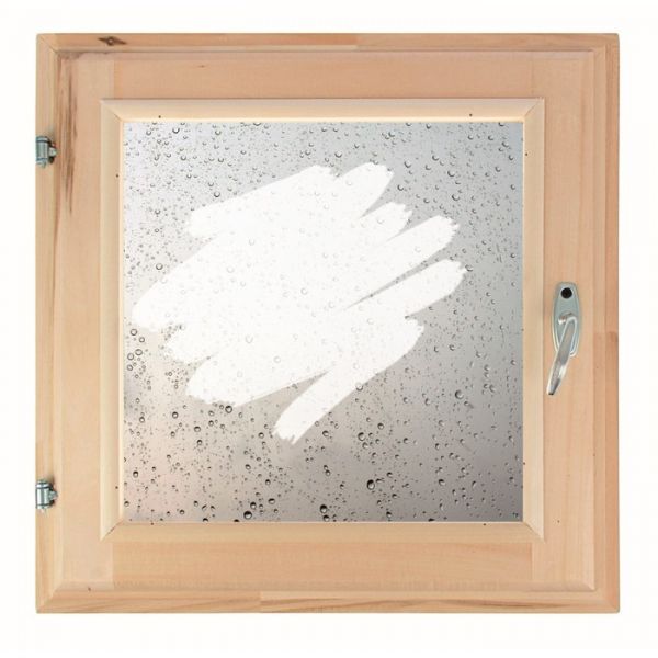 Окно 50х60 см, "Капли на стекле", однокамерный стеклопакет, уплотнитель