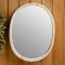 Зеркало Овал 44х33см, обод нержавеющая сталь