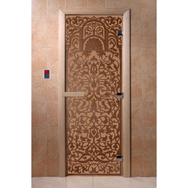 Дверь «Флоренция», размер коробки 200 ? 80 см, правая, цвет матовая бронза