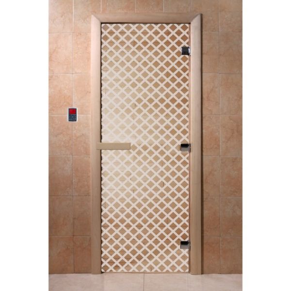 Дверь «Мираж», размер коробки 190 х 70 см, левая, цвет прозрачный