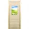 Дверь для бани со стеклом (40*60), "Ромашки", 170х70см, коробка из осины