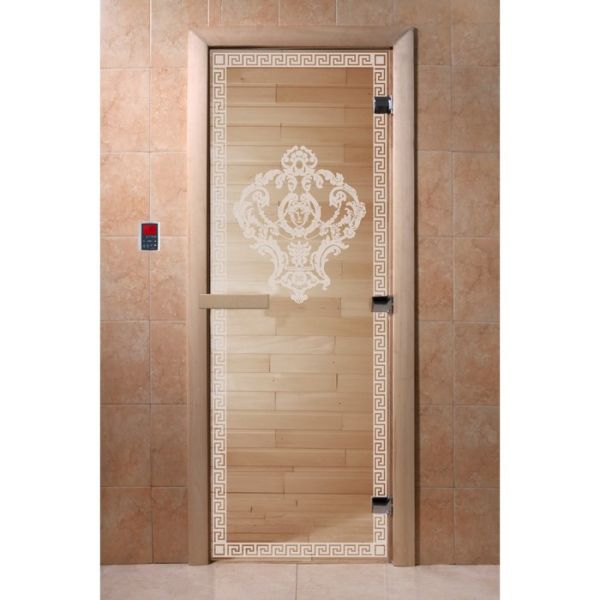 Дверь «Версаче», размер коробки 190 ? 70 см, правая, цвет прозрачный