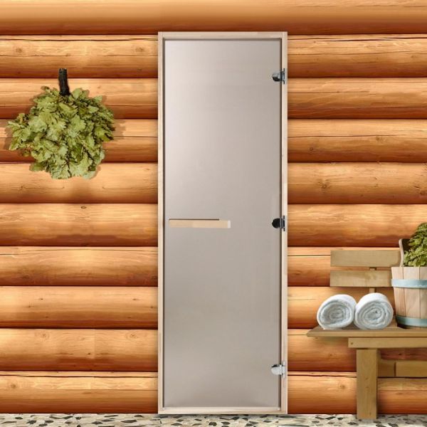 Дверь для бани и сауны "Классика", бронза, размер коробки 200 х 67 см, 6мм