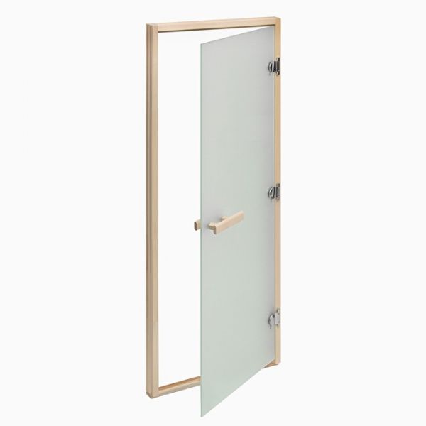 Дверь для бани и сауны "Сатин", размер коробки 190х70 см, липа