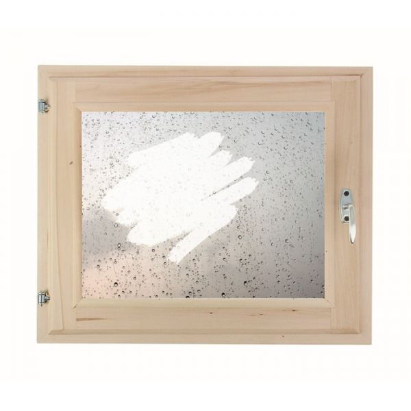 Окно 50х60 см, "Капли на стекле", однокамерный стеклопакет, уплотнитель