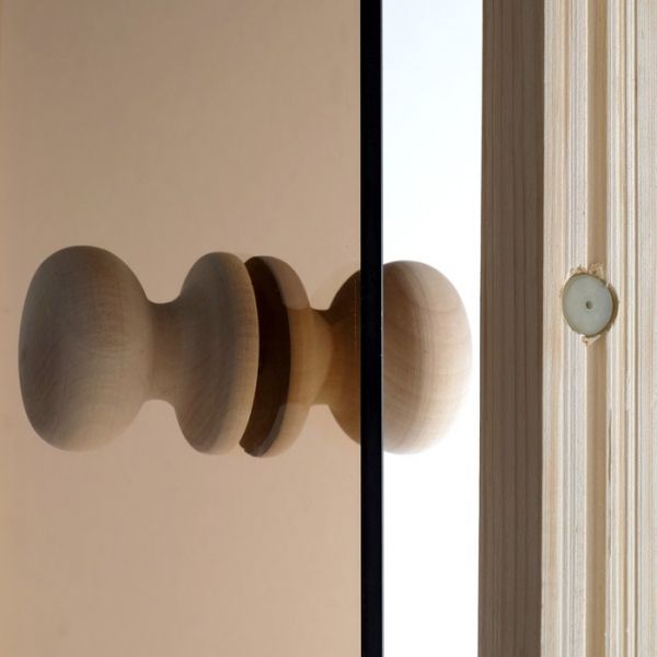 Дверь для бани «Банька», размер коробки 190 ? 70 см, правая, 6 мм, круглая ручка